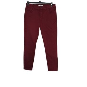 Sam Edelman Women's Size 14 Burgundy The Kitten Skinny 28" Mid-rise Skinny Jeans